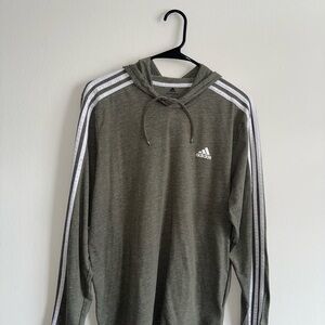 Adidas Men's Green Hoodie Shirt